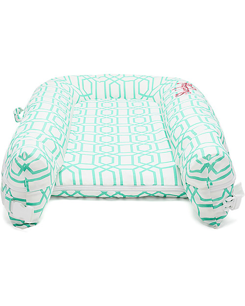 SleepyHead Sleepyhead Deluxe+, 0 to 8 months, Mint Trellis - 100% Oeko-Tex certified cotton, removable cover Mattresses