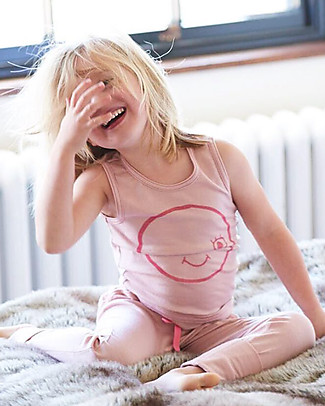 Smalls 24/7 Trouser for Girl in 100% Merino Wool, Pink Trousers