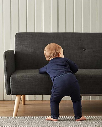 Smalls Aroha, Baby 24/7 Trouser in 100% Merino Wool, Navy Trousers