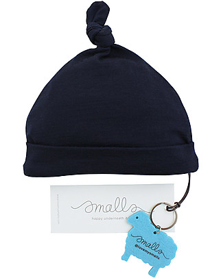 Smalls Baby Hat in 100% Merino Wool, Navy Hats