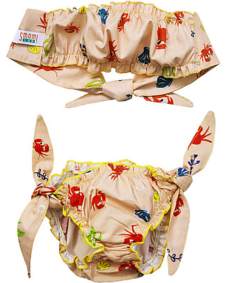 SmomLab Bikini Top - Crabs - 100% Organic Cotton Bikinis And Tankinis