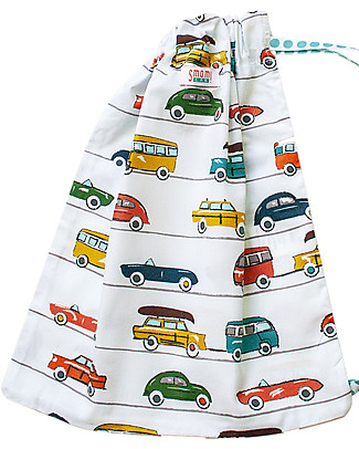SmomLab Marco Drawstring Bag - Horses - 100% Organic Cotton Small Backpacks