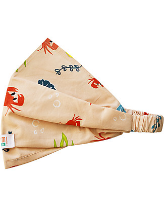 SmomLab Rebecca Bandana Headband - Crabs - 100% Organic Cotton Hair Accessories