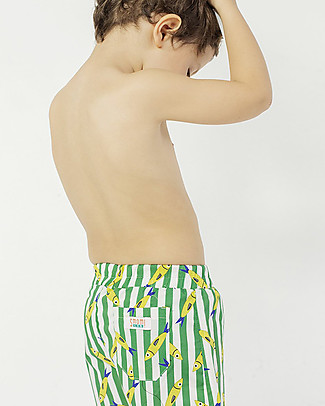 SmomLab Sebastiano Swim Pants - Green Sardine - 100% Organic Cotton Swimming Trunks