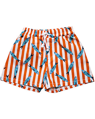 SmomLab Sebastiano Swim Pants - Sardine - 100% Organic Cotton Swimming Trunks