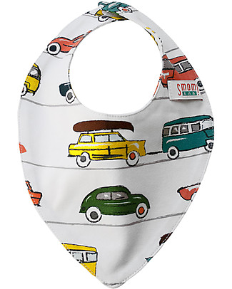SmomLab Sofia Bandana Bib - Cars - Organic Cotton Bandana Bibs