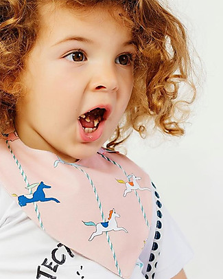 SmomLab Sofia Bandana Bib - Horses - Organic Cotton Bandana Bibs