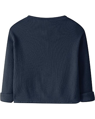 Snug Cardigan Jacket - Blue Navy - Elasticated Cotton Cardigans