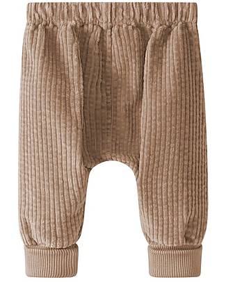 Snug Corduroy Pants with Pocket - Dark Beige - 100% Organic Cotton Jeans