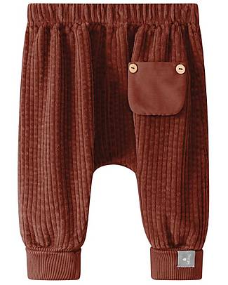 Snug Corduroy Pants with Pocket - Rust - 100% Organic Cotton Trousers