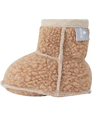 Snug Cotton Fur Booties - Nude Wellies