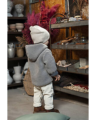 Snug Cotton hooded fur jacket - Grey Jackets