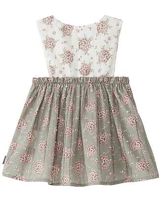 Snug Dress with Perforated Details - Kaki - Elasticated Cotton Dresses_