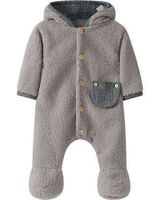 Snug Fur Suit with hood - Grey - Cotton Snowsuits