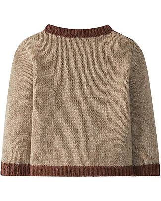Snug Jacquard Jumper - Beige Rust - Wool Jumpers
