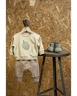 Snug Long Sleeves Sweater - Sand - Pinecone - Organic Cotton Sweatshirts