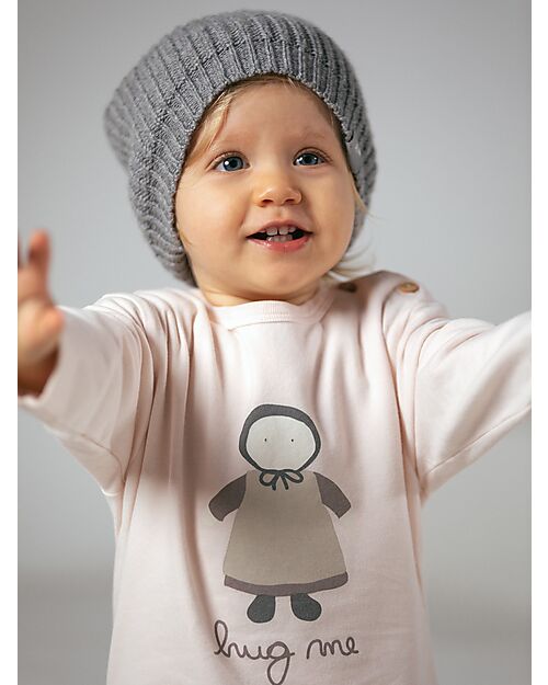 Snug Longsleeve with Print - Sand - 100% Organic Cotton Long Sleeves Tops