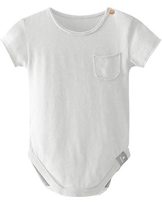 Snug Short-Sleeved Body - Light Grey - Organic Cotton Short Sleeves Bodies
