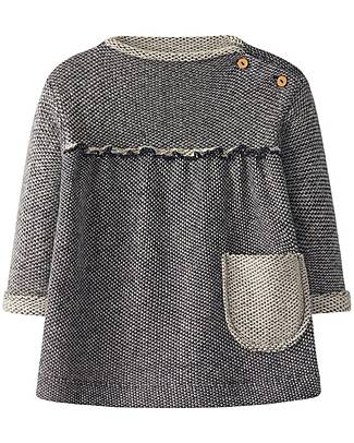 Snug Textured Jersey Dress - Navy Blue - 100% Cotton Dresses_