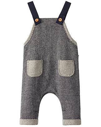 Snug Textured Jersey Dungarees - Navy Blue - 100% Cotton Dungarees