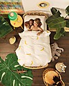 Snurk Bedding Set Duvet Cover and Pillowcase, Banana Monkey - Single Bed 140 x 200/220 cm - 100% Cotton Duvet Sets