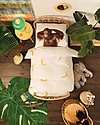 Snurk Bedding Set Duvet Cover and Pillowcase, Banana Monkey - Single Bed 140 x 200/220 cm - 100% Cotton Duvet Sets