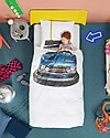 Snurk Bedding Set Duvet Cover and Pillowcase, Bumper Car - Single Bed 140 x 200/220 cm - 100% Cotton Duvet Sets