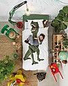 Snurk Bedding Set Duvet Cover and Pillowcase, Dino - Single Bed 140 x 200/220 cm - 100% Cotton Duvet Sets