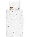 Snurk Bedding Set Duvet Cover and Pillowcase - Furry Friends - Queen Bed 200 x 200/240 cm - 100% Cotton Duvet Sets