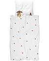 Snurk Bedding Set Duvet Cover and Pillowcase, Furry Friends - Single Bed 140 x 200/220 cm - 100% Cotton Duvet Sets