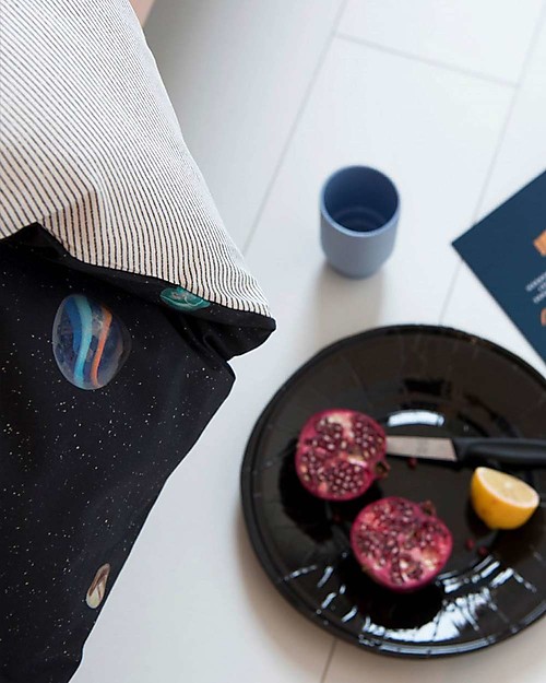 Snurk Bedding Set Duvet Cover and Pillowcase, Marble Universe - Single Bed 140 x 200/220 cm - 100% Cotton Duvet Sets