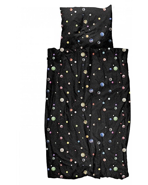 Snurk Bedding Set Duvet Cover and Pillowcase, Marble Universe - Single Bed 140 x 200/220 cm - 100% Cotton Duvet Sets