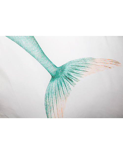 Snurk Bedding Set Duvet Cover and Pillowcase, Mermaid - Single Bed 140 x 200/220 cm - 100% Cotton Duvet Sets