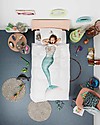 Snurk Bedding Set Duvet Cover and Pillowcase, Mermaid - Single Bed 140 x 200/220 cm - 100% Cotton Duvet Sets