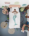 Snurk Bedding Set Duvet Cover and Pillowcase, Mermaid - Single Bed 140 x 200/220 cm - 100% Cotton Duvet Sets
