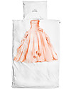 Snurk Bedding Set Duvet Cover and Pillowcase, Pink Princess - Single Bed 140 x 200/220 cm - 100% Cotton Duvet Sets
