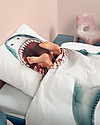 Snurk Bedding Set Duvet Cover and Pillowcase, Shark - Single Bed 140 x 200/220 cm - 100% Cotton Duvet Sets
