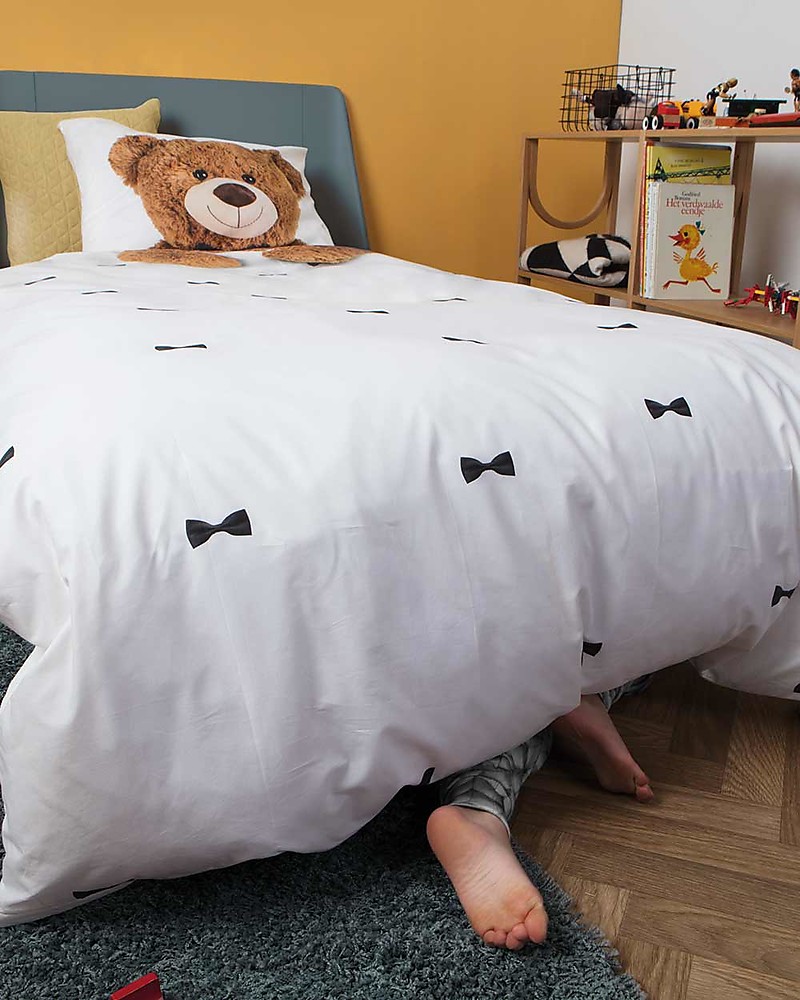 Snurk Bedding Set Duvet Cover and Pillowcase, Teddy - Single Bed 140 x 200/220 cm - 100% Cotton