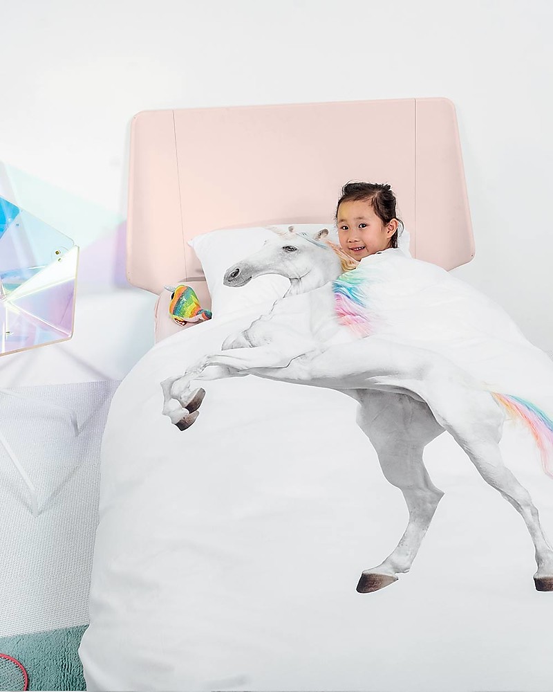 Snurk Bedding Set Duvet Cover And Pillowcase Unicorn Single Bed