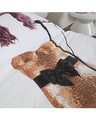 Snurk Duvet Cover and Pillowcase Set - Diva - Single Bed 140 x 220/220 cm - 100% Cotton Duvet Sets