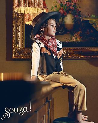 Souza! Chuck the Cowboy Costume - Multicolor - with Bandana Belt and Coat of Arms Dressing Up & Role Play