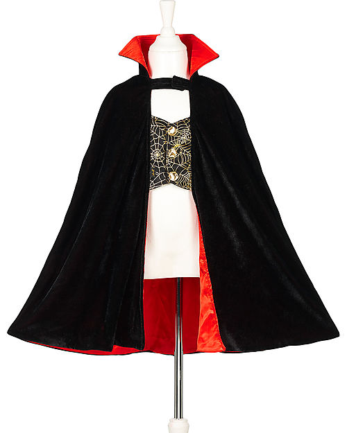 Souza! Dracula Cape Costume - Black - Teeth Included Dressing Up & Role Play