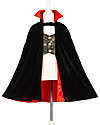 Souza! Dracula Cape Costume - Black - Teeth Included Dressing Up & Role Play