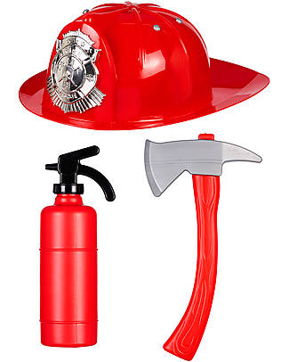 Souza! Fireman Set - Red - with Accessories Dressing Up & Role Play