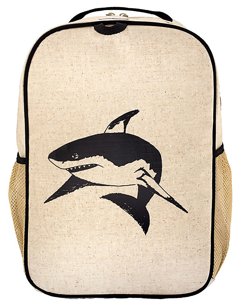 SoYoung Raw Linen Grade School Backpack, Black Shark - Machine