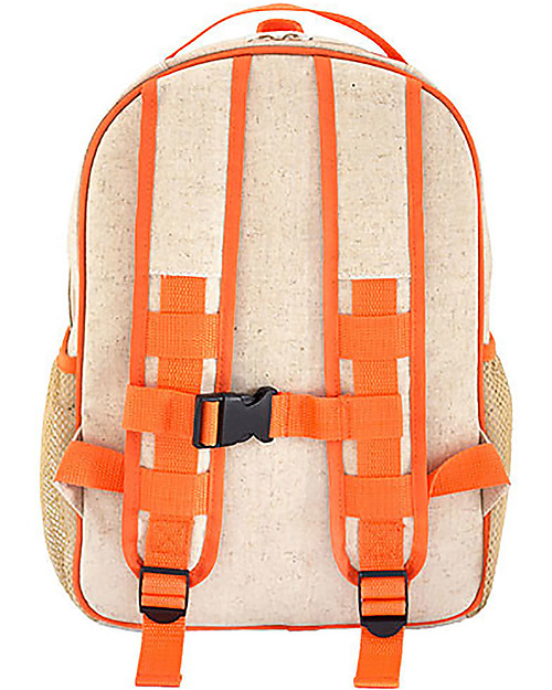SoYoung Raw Linen Toddler Backpack, Orange Fox - Machine washable! Backpack