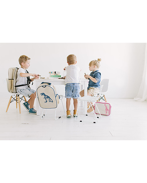 SoYoung Raw Linen Toddler Backpack, Pink Birds - Machine washable! Kindergarten Backpacks