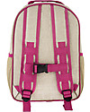 SoYoung Raw Linen Toddler Backpack, Pink Birds - Machine washable! Kindergarten Backpacks