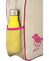 SoYoung Raw Linen Toddler Backpack, Pink Birds - Machine washable! Kindergarten Backpacks