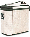 SoYoung Small Raw Linen Cooler Bag, Grey Robot - Insulated, machine washable! Kindergarten Backpacks